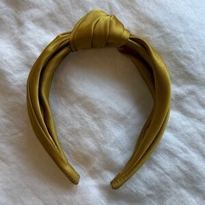 J.Crew Marigold Yellow Satin Knot Headband